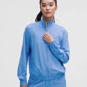 NWT. Lululemon Adapted State Perforated
Track Jacket pool party